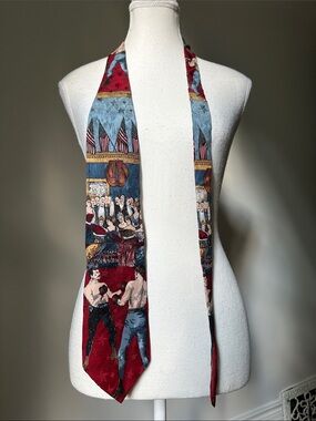 TANGO BY MAX RAAB Vintage 100% Silk American Series Boxing Match Novelty Tie